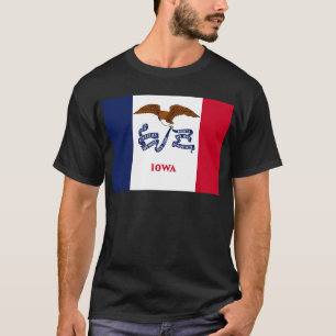Camiseta Bandeira do Estado de Iowa