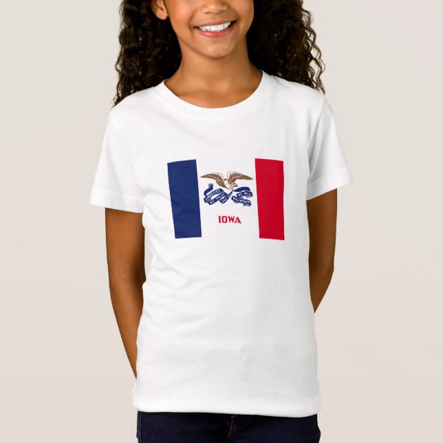 Camiseta Bandeira do Estado de Iowa (Frente)