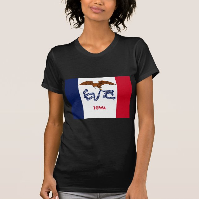 Camiseta Bandeira do Estado de Iowa (Frente)
