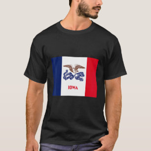 Camiseta Bandeira Do Estado De Iowa Usa