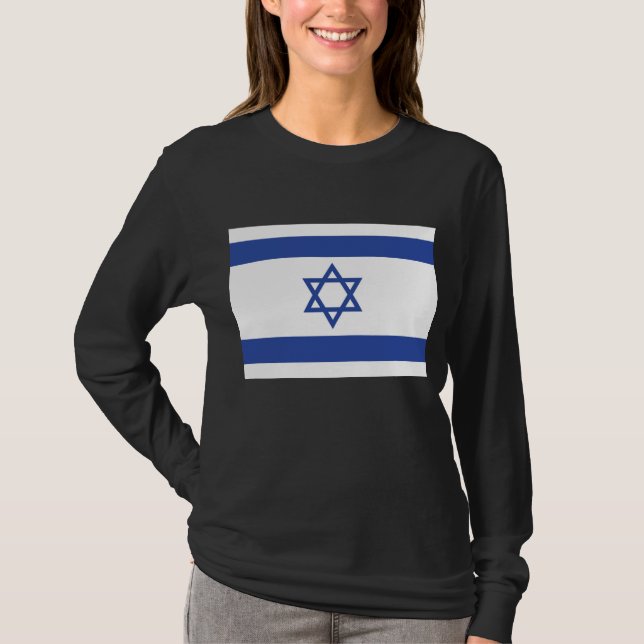 Camiseta Bandeira do Estado de Israel, Estrela de Davi Juda (Frente)
