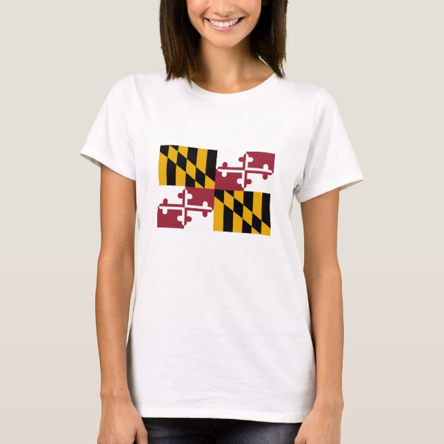 Camiseta Bandeira do estado de Maryland (Frente)