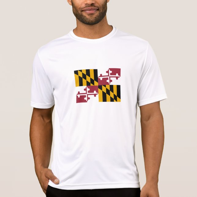 Camiseta Bandeira do Estado de Maryland (Frente)