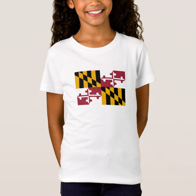 Camiseta Bandeira do estado de Maryland (Frente)