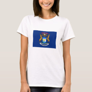 Camiseta Bandeira do Estado de Michigan