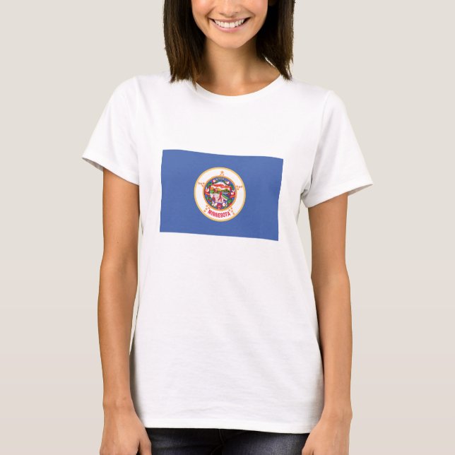 Camiseta Bandeira do Estado de Minnesota (Frente)