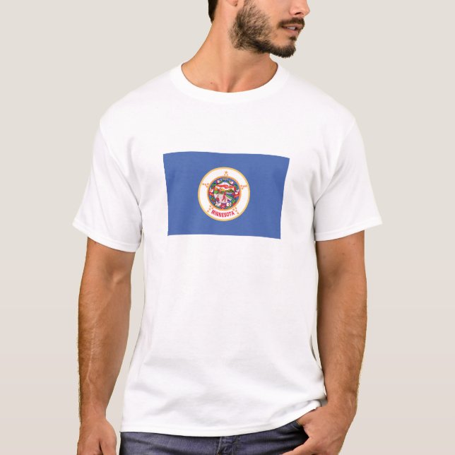Camiseta Bandeira do Estado de Minnesota (Frente)