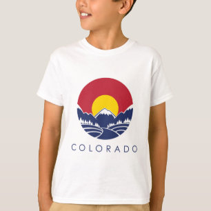 Camiseta Bandeira do estado de montanha rochosa de Colorado