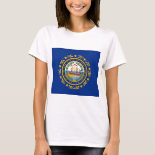 Camiseta Bandeira do Estado de New Hampshire