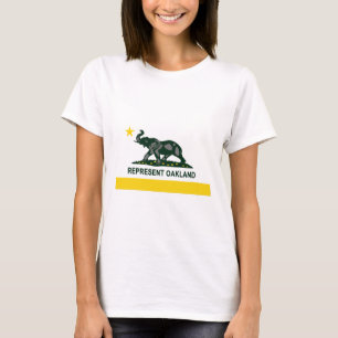 Camiseta Bandeira do estado de Oakland (luz)