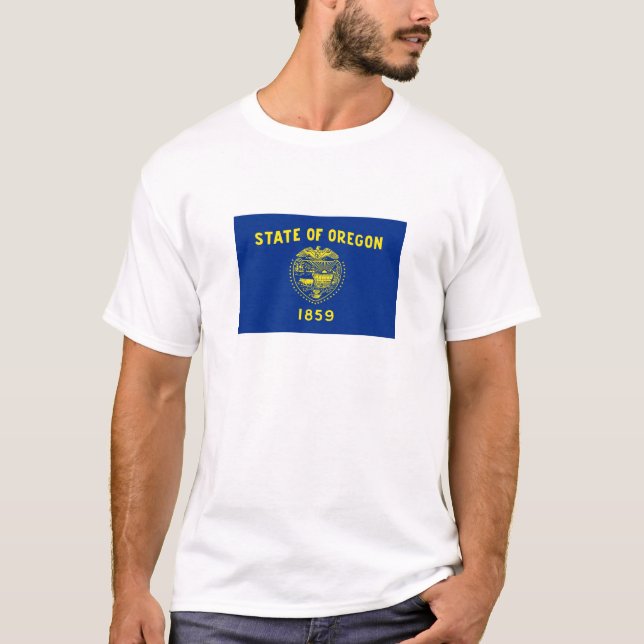 Camiseta Bandeira do estado de Oregon (Frente)