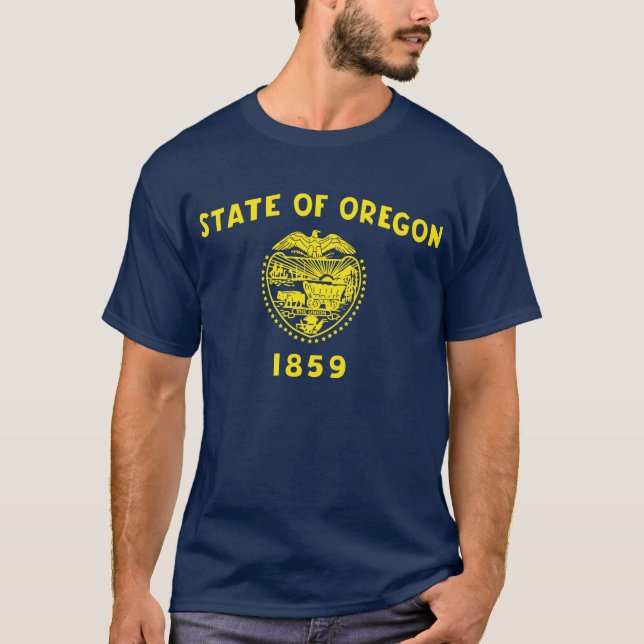Camiseta Bandeira do estado de Oregon (Frente)