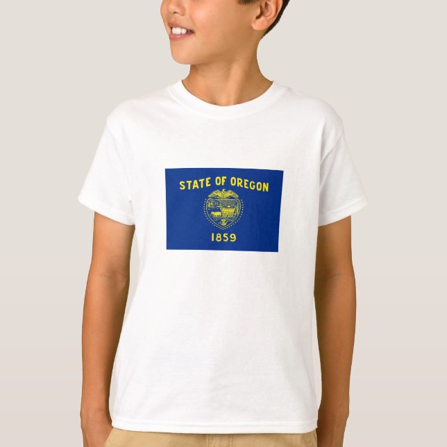 Camiseta Bandeira do Estado de Oregon (Frente)