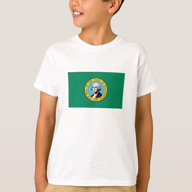 Camiseta Bandeira do Estado de Washington (Frente)