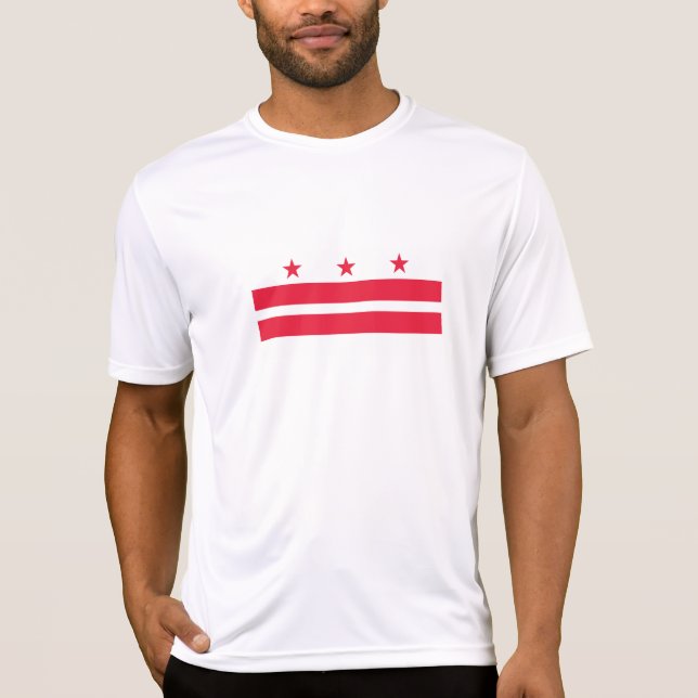 Camiseta Bandeira do Estado de Washington DC (Frente)