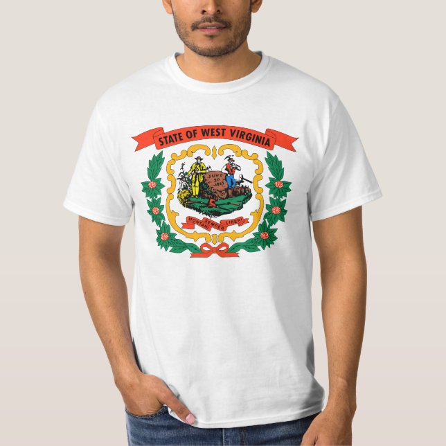 Camiseta Bandeira do estado de West Virginia (Frente)