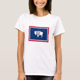 Camiseta Bandeira do estado de Wyoming