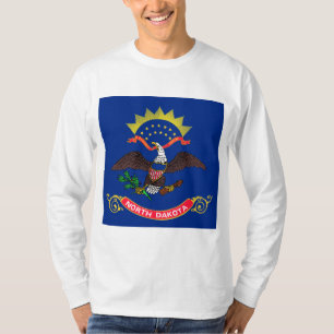 Camiseta Bandeira do Estado do Dakota do Norte (Dacotan do