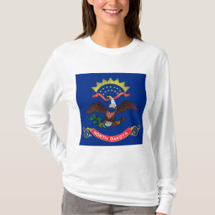 Camiseta Bandeira do Estado do Dakota do Norte (Dacotan do