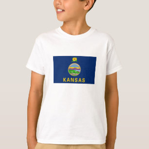 Camiseta Bandeira do estado do Kansas