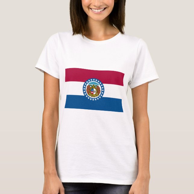 Camiseta Bandeira do Estado do Missouri (Frente)