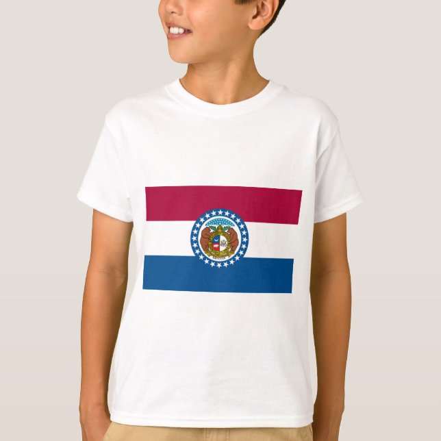 Camiseta Bandeira do Estado do Missouri (Frente)