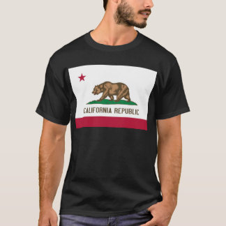 Camiseta Bandeira do estado do urso da república de
