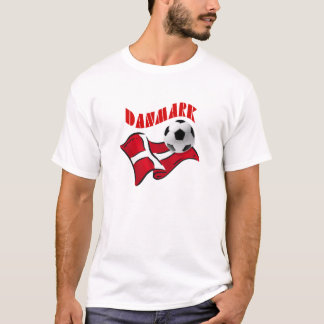 Camiseta Bandeira do fudbold do futebol de Danmark da