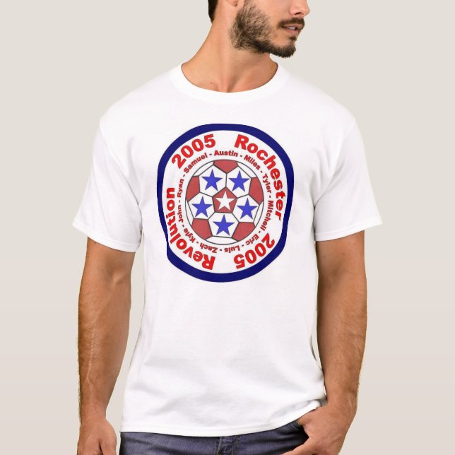 Camiseta Bandeira do futebol da revolução de Rochester (Frente)