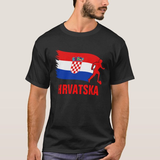 Camiseta Bandeira do futebol de Croatia (Frente)