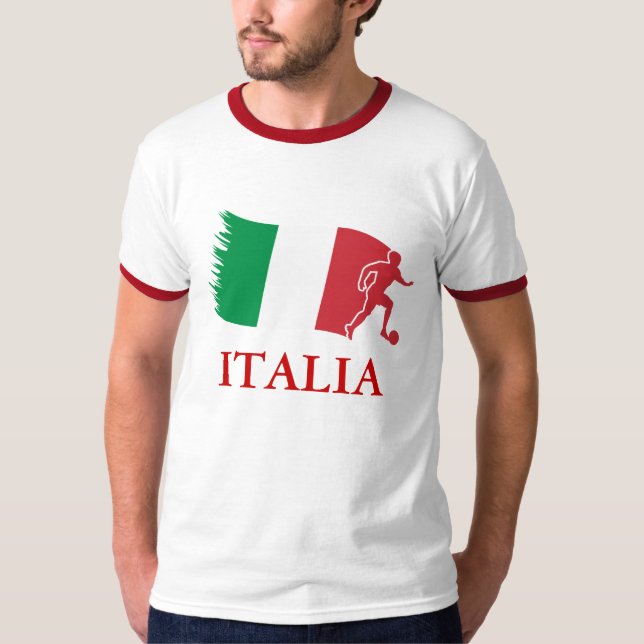 Camiseta Bandeira do futebol de Italia (Frente)
