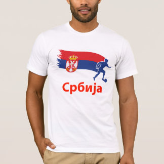 Camiseta Bandeira do futebol de Serbia