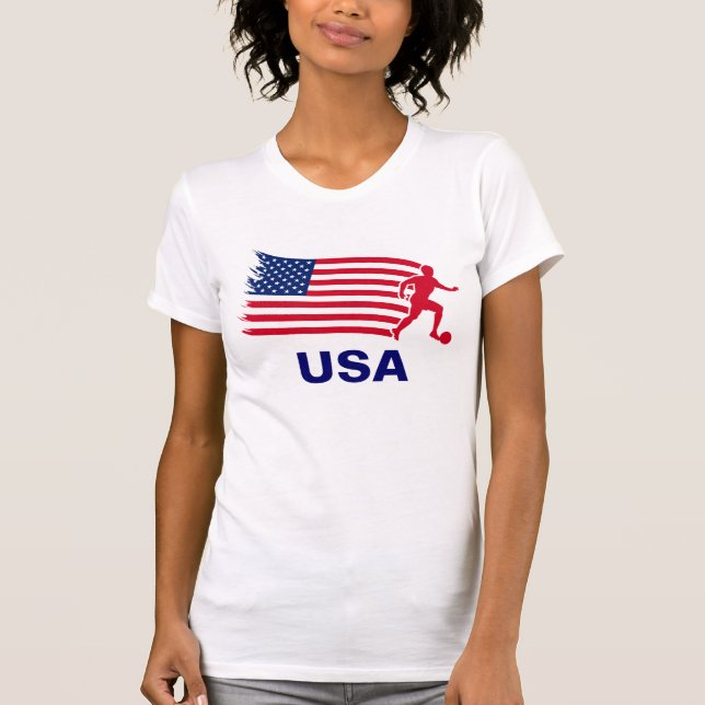 Camiseta Bandeira do futebol dos EUA (Frente)