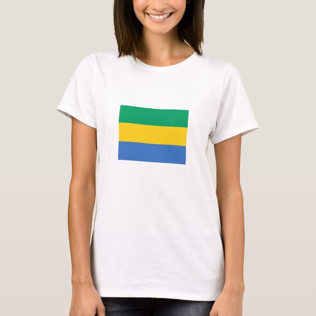 Camiseta Bandeira do Gabão (Frente)