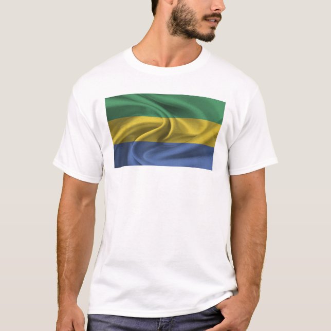 Camiseta Bandeira Do Gabão (Frente)