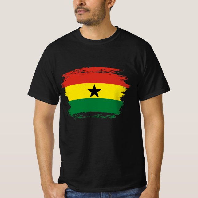 Camiseta Bandeira do Gana (Frente)