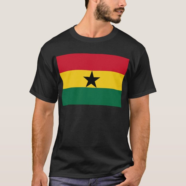 Camiseta Bandeira do Gana (Frente)