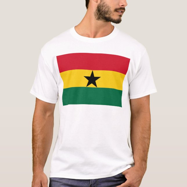 Camiseta Bandeira do Gana (Frente)