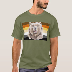 Camiseta Bandeira do Gay Urso Marrom