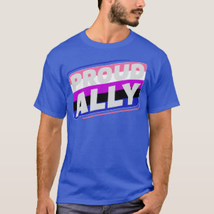 Camiseta Bandeira do Genderfluido Ordenado Ally LGBT
