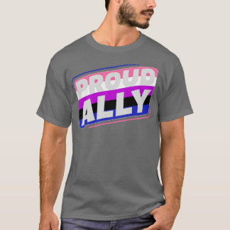 Camiseta Bandeira do Genderfluido Ordenado Ally LGBT