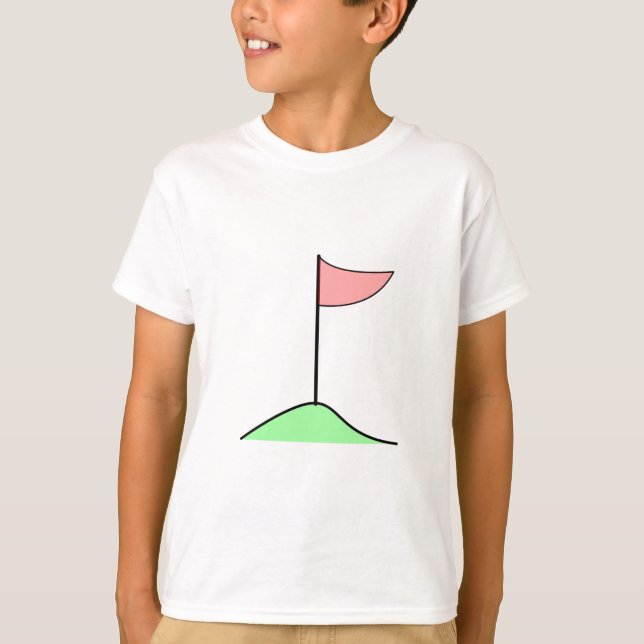Camiseta Bandeira do golfe no furo (Frente)
