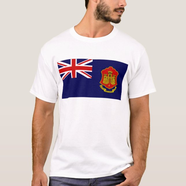 Camiseta Bandeira do governo de Gibraltar (Frente)