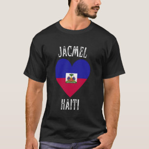 Camiseta Bandeira do Haiti Coração Cidade Jacmel