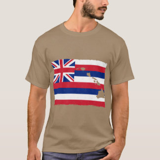 Camiseta Bandeira do Havaí com as Ilhas Havaianas