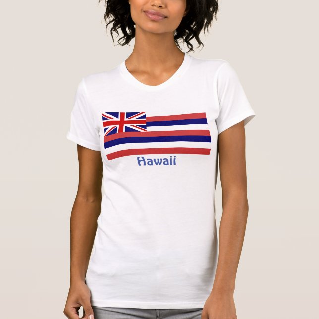 Camiseta Bandeira do Havaí das Mulheres (Frente)