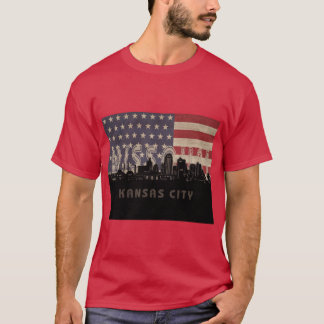 Camiseta bandeira do horizonte de kansas city