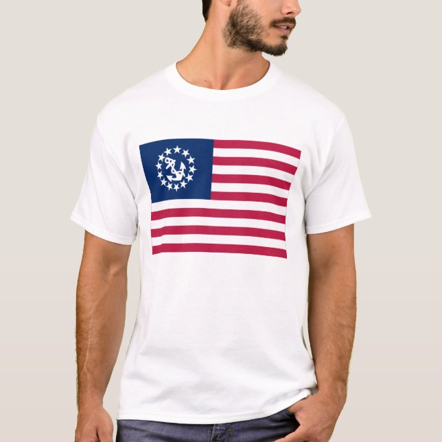 Camiseta Bandeira do iate dos Estados Unidos (Frente)