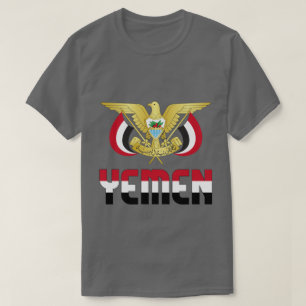 Camiseta Bandeira do Iémen e Casaco de Armas Patriótica