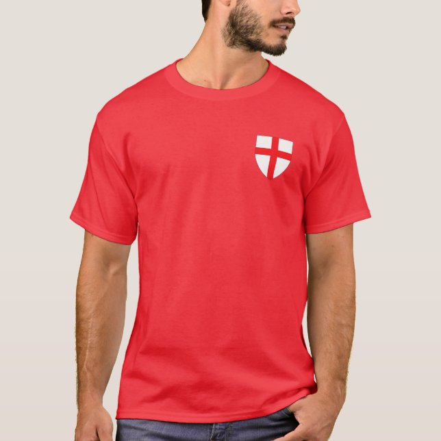 Camiseta Bandeira do inglês do dia de St George (Frente)